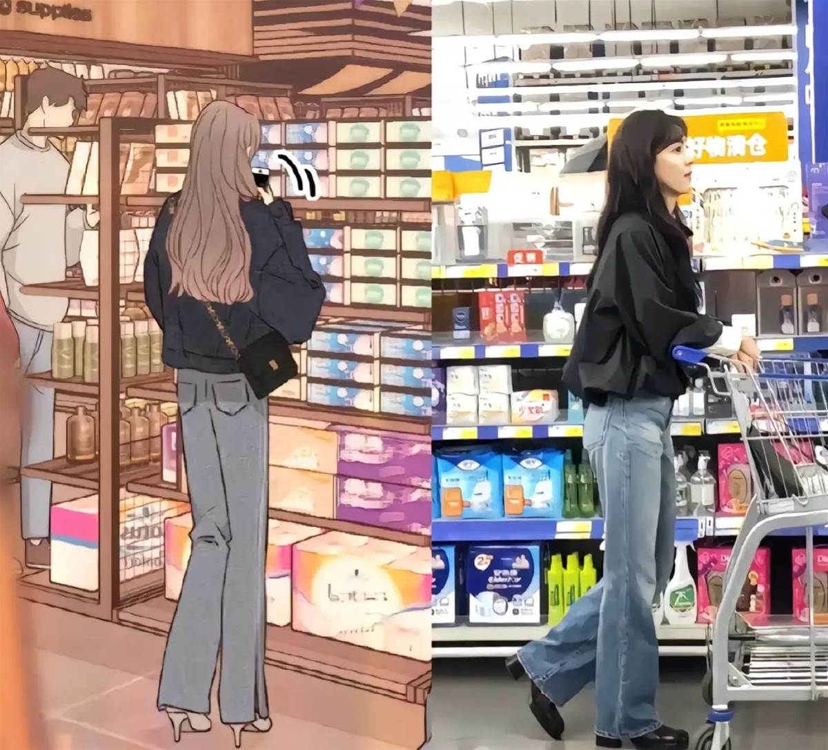 章若楠與漫畫中的「溫以凡」身影相似。