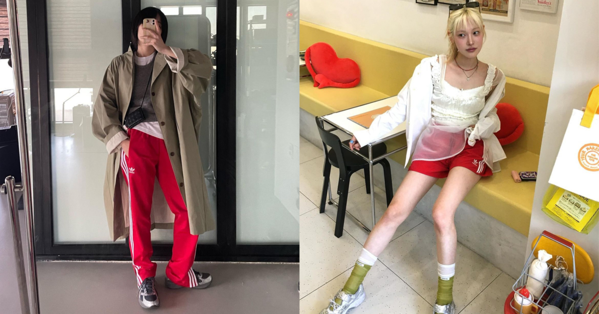 紅色運動長、短褲穿搭參考