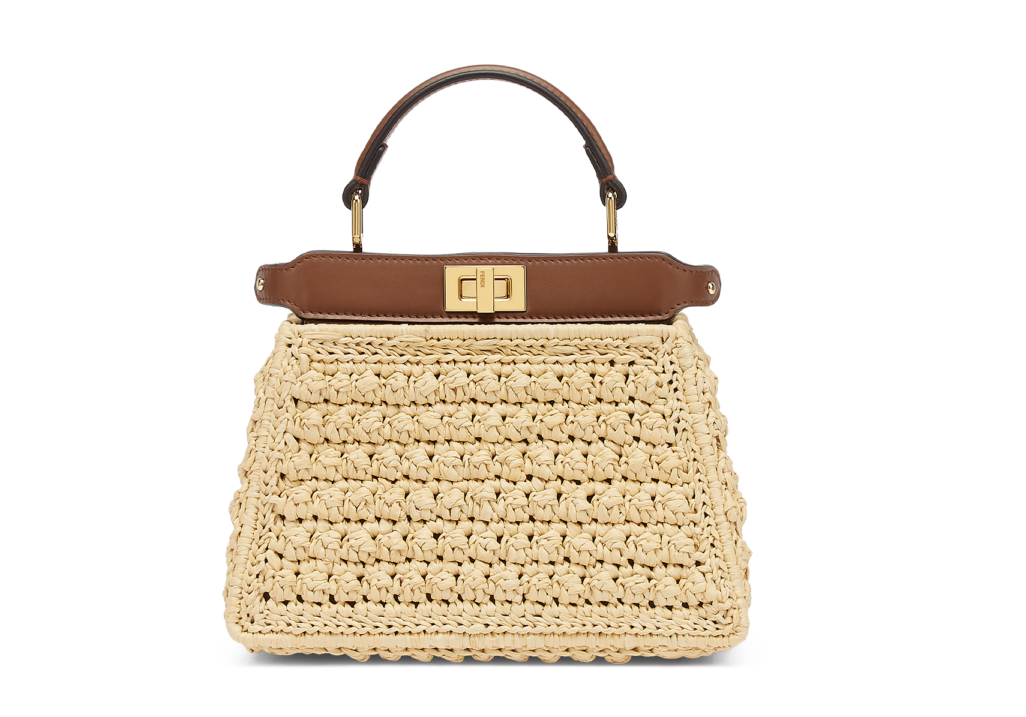 Fendi Peekaboo ISeeU Petite 拉菲草編織，NT$157,000