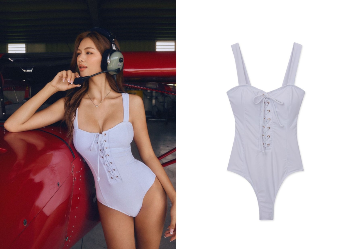 AIR SPACE 人間芭比塑腹馬甲綁帶連身泳衣，NT$2480