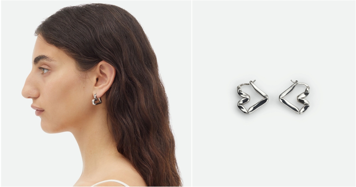 BOTTEGA VENETA H BEAM 純銀造型耳環，NT$20,000