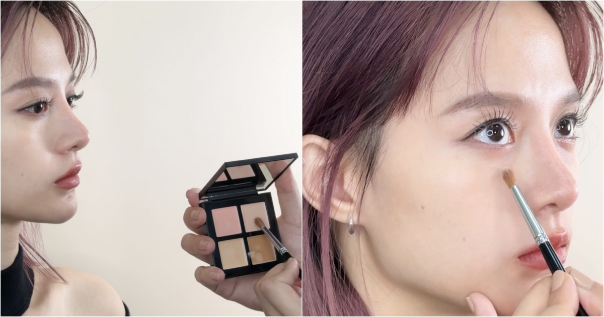 黑眼圈遮瑕步驟04：針對凹陷提亮