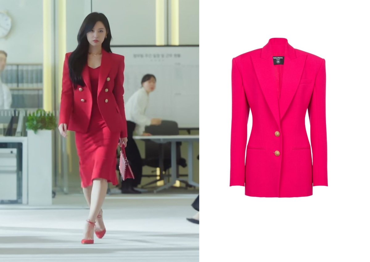 Balmain 2釦合身西裝外套(亮紫紅) ,價格店洽