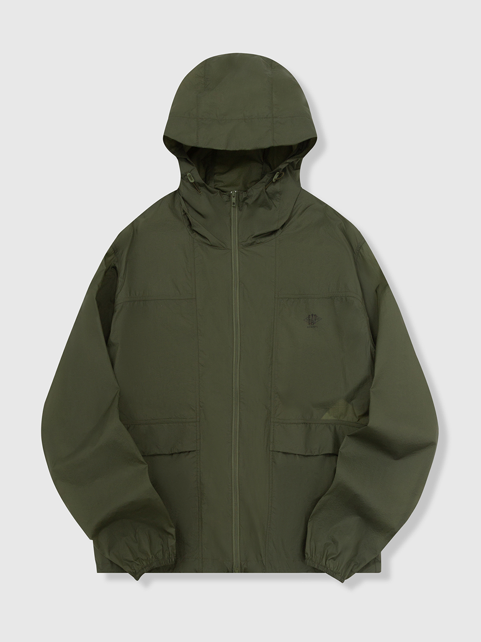 Gap Logo防曬連帽外套(深綠色)，NT$1,999