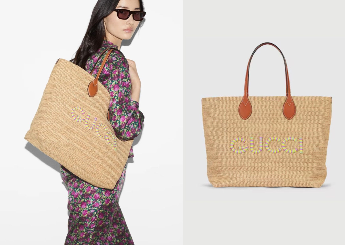 Gucci Lido 夏日草編手提袋，NT$ 71,800