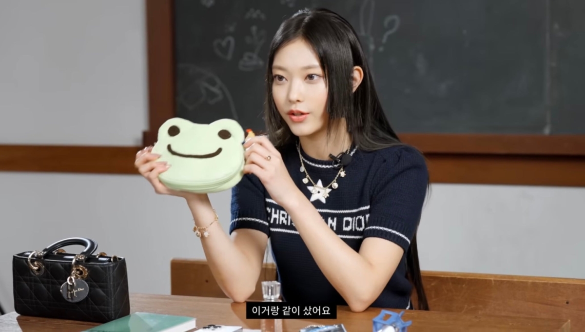 比起貓咪，Haerin更愛青蛙