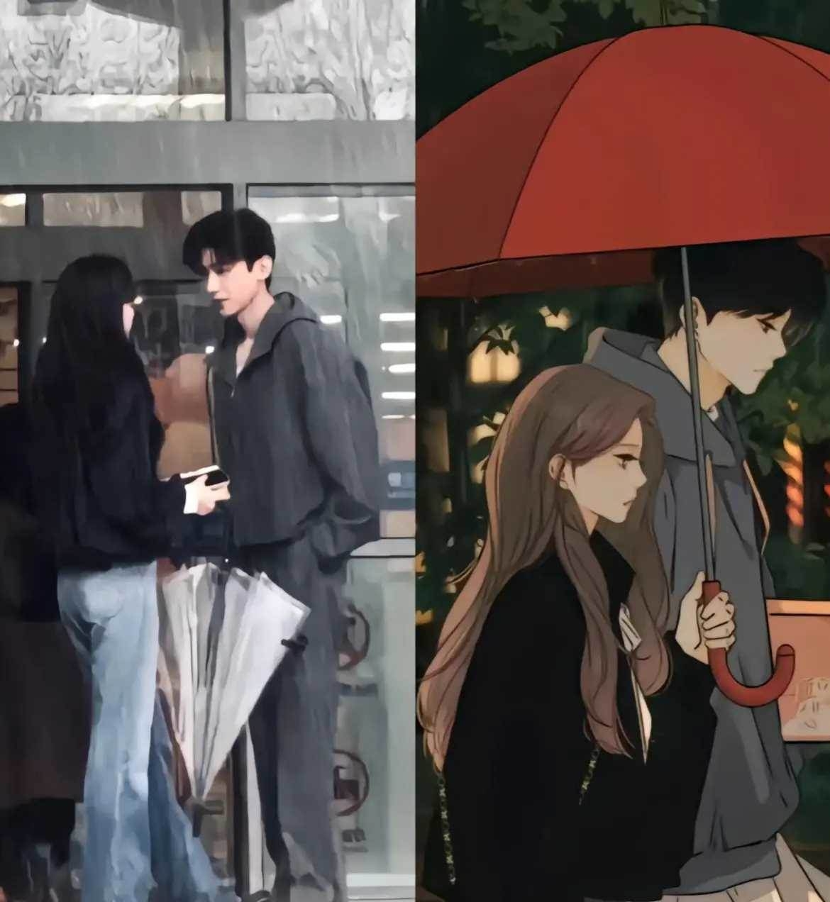 《難哄》白敬亭、章若楠還原漫畫中的名場面。