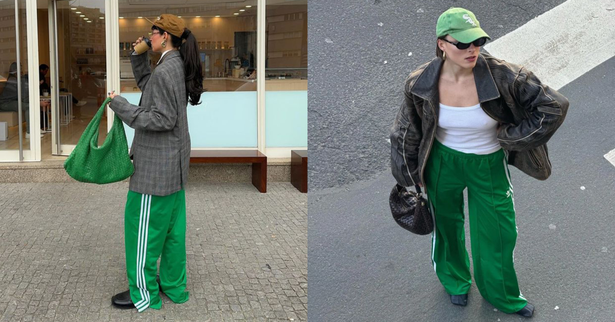 綠色運動長褲穿搭參考