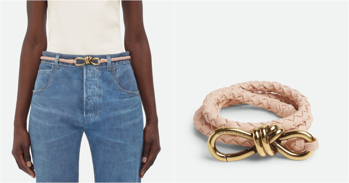 BOTTEGA VENETA ANDIAMO 編織皮帶 ，NT$27,300