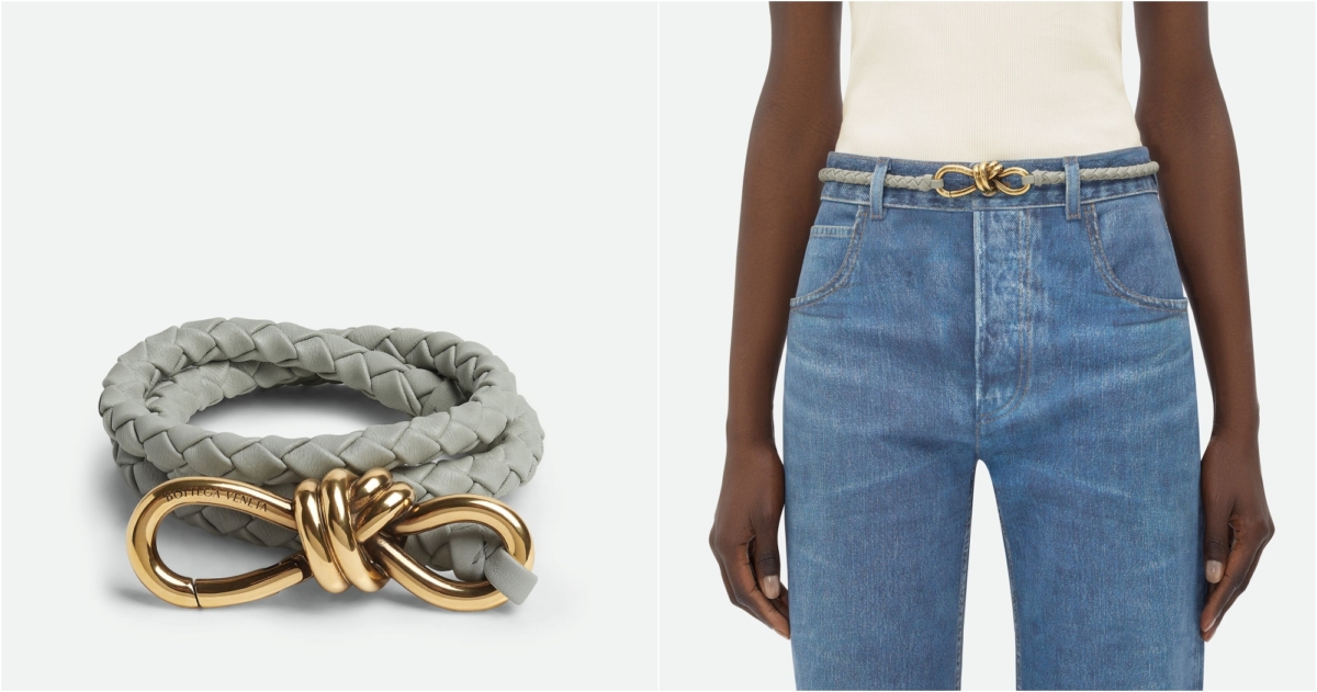 BOTTEGA VENETA ANDIAMO 編織皮帶 ，NT$27,300