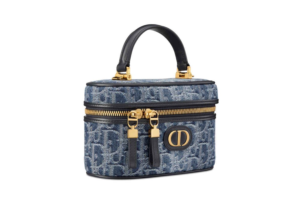 DIOR 30 MONTAIGNE煙燻 OBLIQUE 丹寧化妝提包， NT$ 85,000