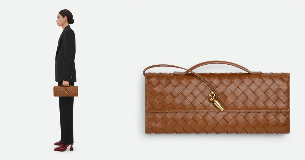 BOTTEGA VENETA ANDIAMO 編織皮革手拿包，價格店洽