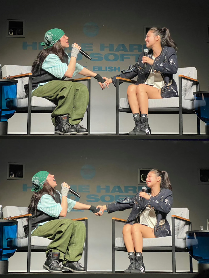 Billie Eilish牽手Jennie告白,展示兩人好交情
