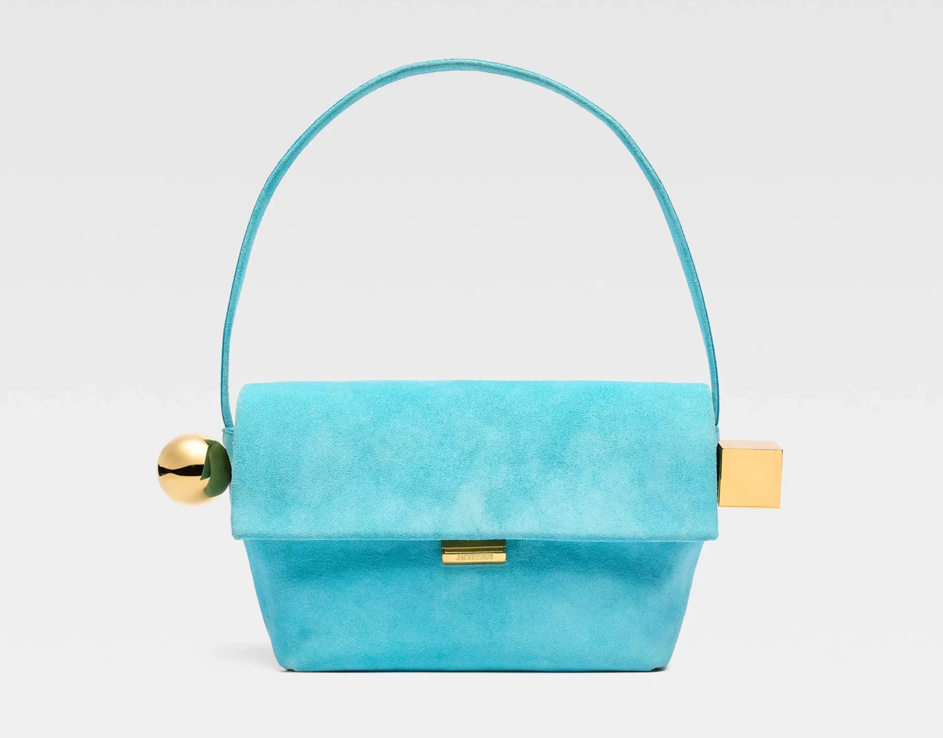 Jacquemus Le Rond Carré 淺綠松石折疊單肩包,NT$ 46,000