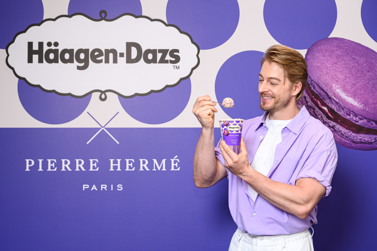 法籍男星法比歐出席Häagen-Dazs美麗華旗艦店一日店長,品味「極緻經典,法式驚豔」的法式浪漫