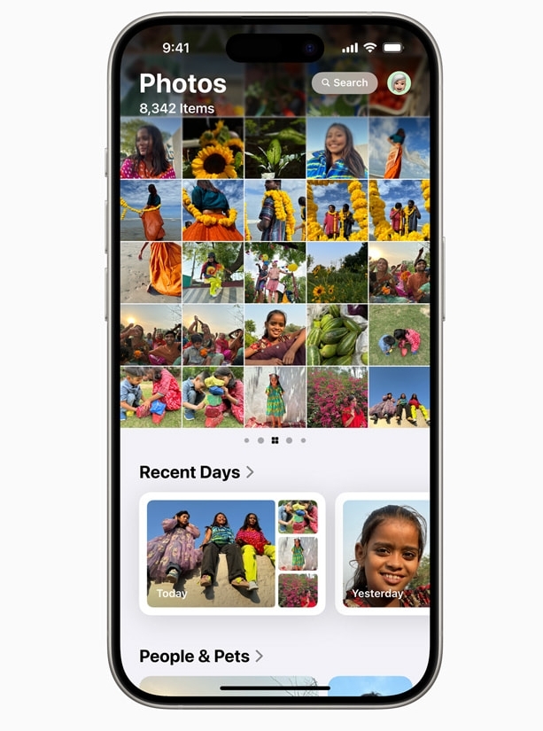 「照片」app 檢視畫面更精簡,並帶來全新精選集和自訂選項