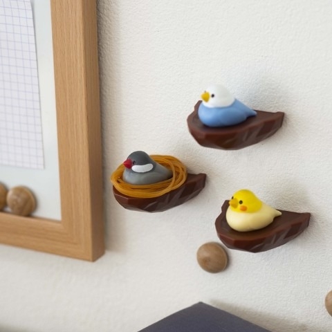 日本鳥巢造型「橡皮筋收納磁鐵」