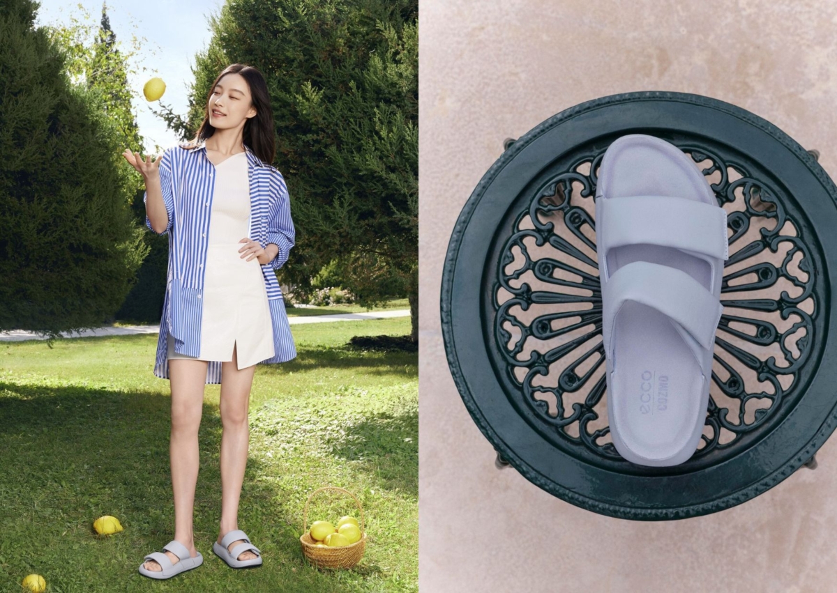 ecco 倪妮著用款女鞋天空藍色，NT$ 5,680