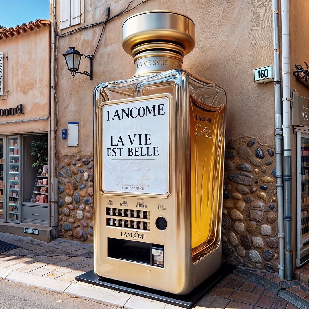 AI生成超逼真「蘭蔻品牌」販賣機