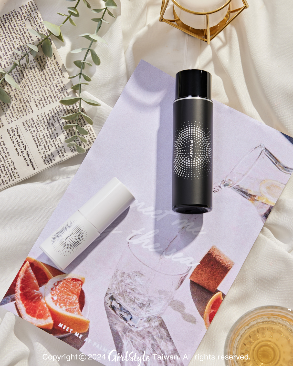 PRAMY 柏瑞美 長效保濕定粧噴霧（左：水光亮面30ml、右：霧面柔焦100ml）