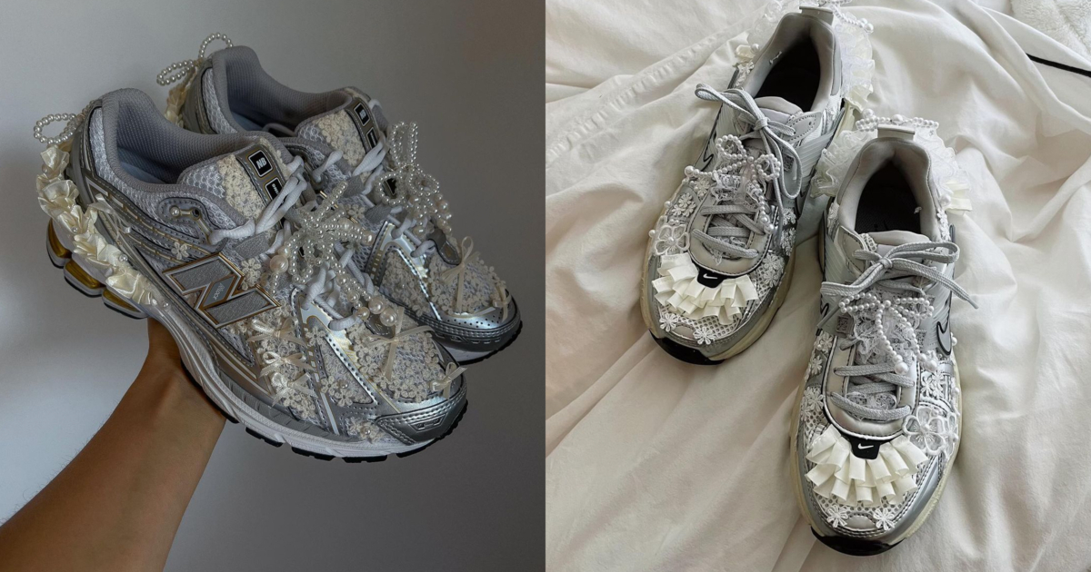 鞋面材質拼接範例