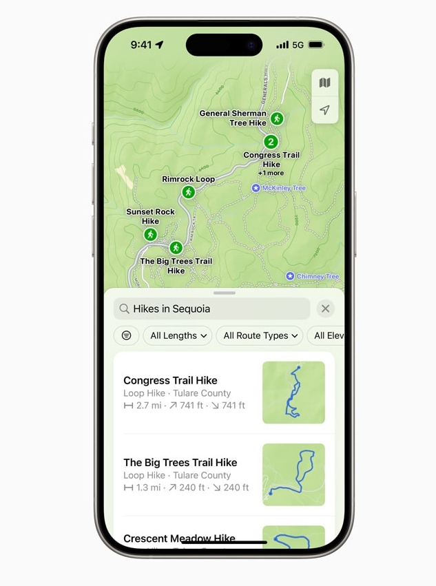 Apple「地圖」中離線仍可使用的自訂專屬步行地圖。