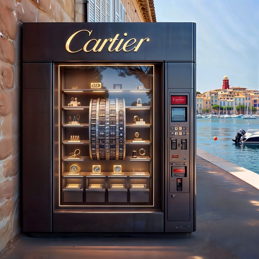 AI生成超逼真「卡地亞」販賣機