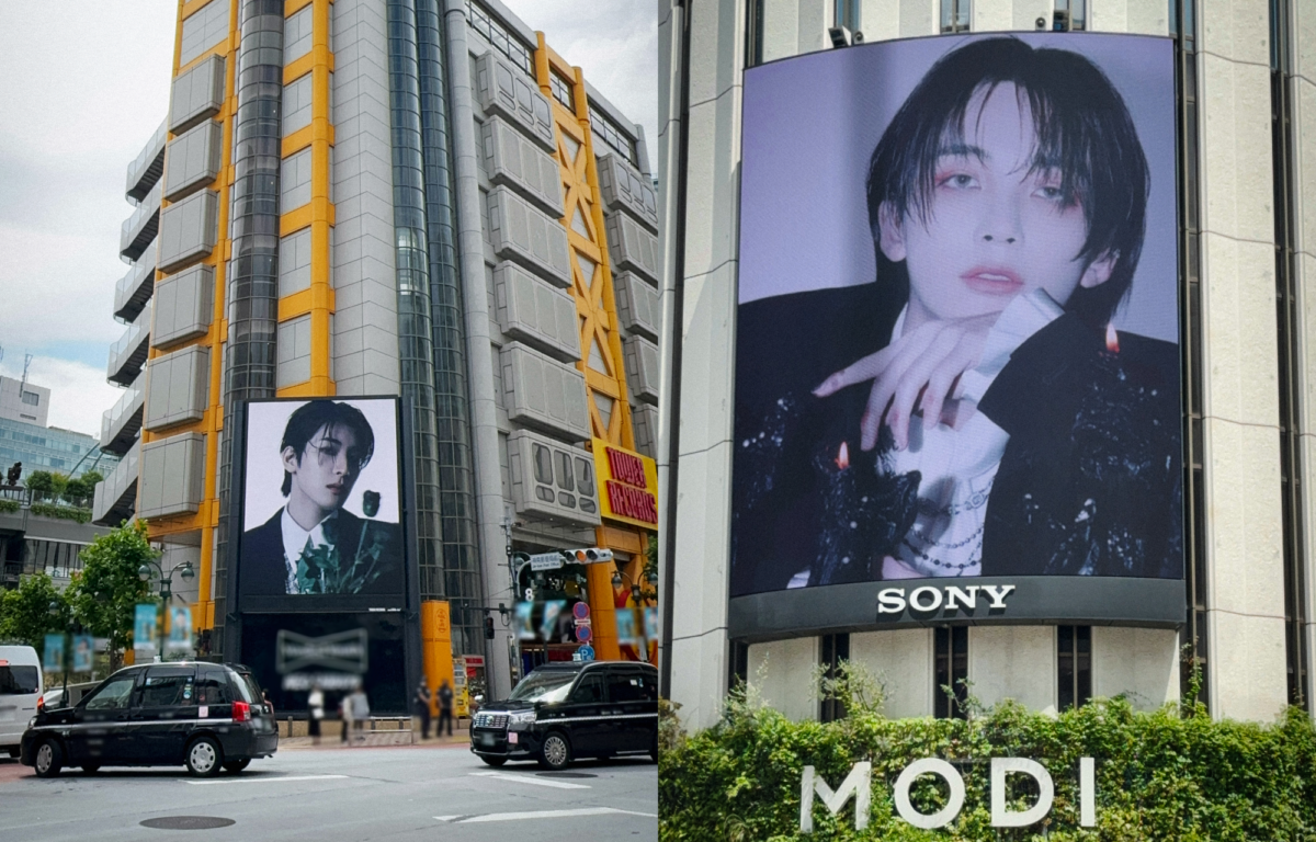 在東京澀谷也可以看見淨漢x圓佑小分隊的大型宣傳廣告