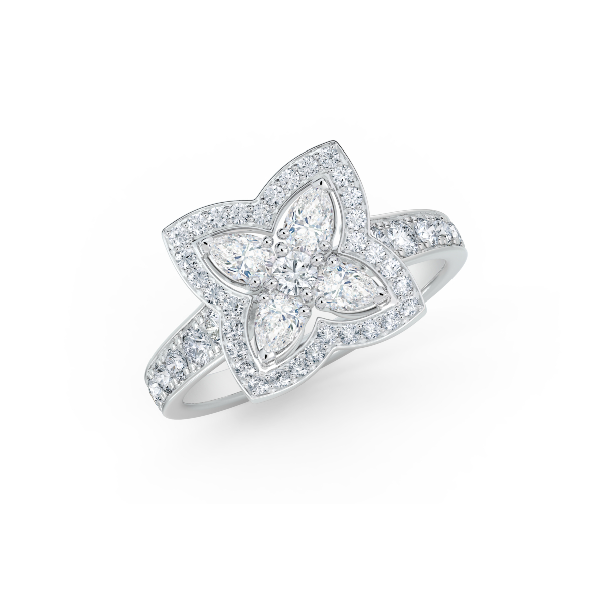 De Beers Enchanted Lotus 18K白金鑽石戒指,NT$ 284,000