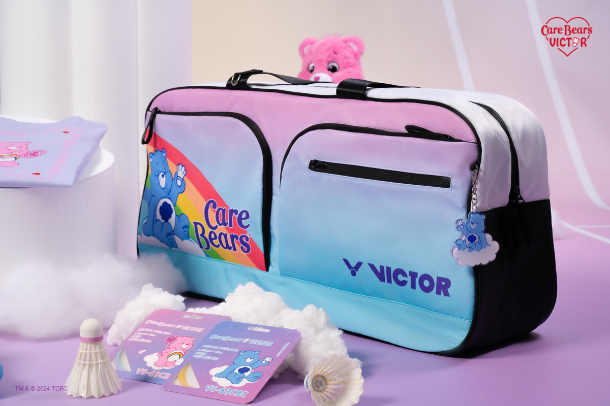 VICTOR X Care Bears 聯名系列豐富的運動周邊產品 充滿Care Bears的繽紛設計特色