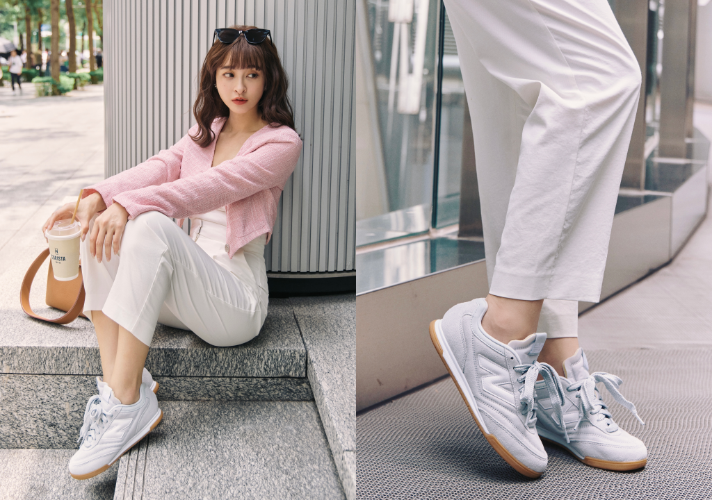 薛妞妞穿搭示範！氣質滿分優雅灰藍色 New Balance RC42 (URC42EB)