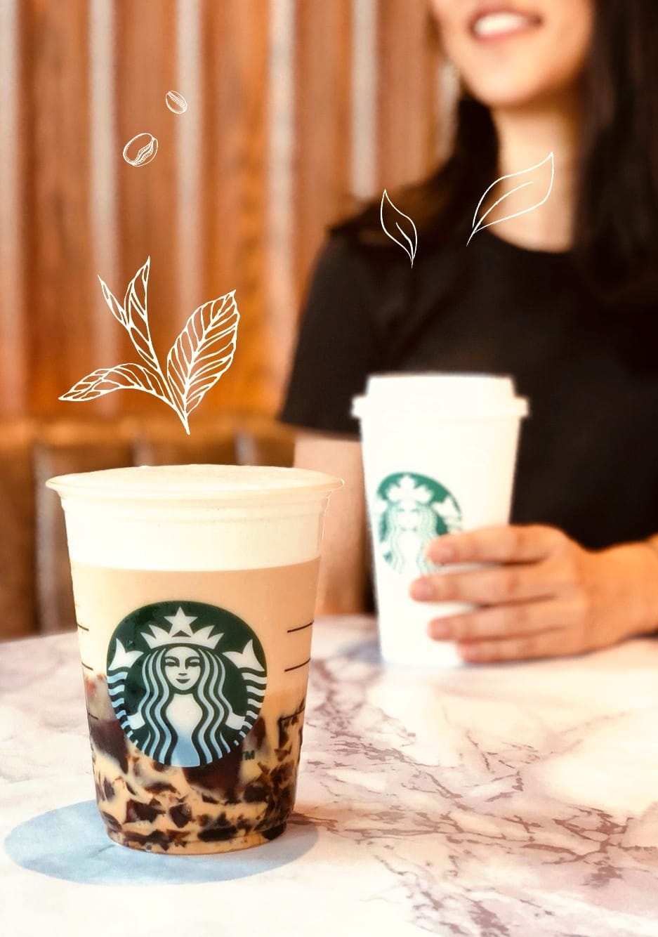 星巴克「黑糖葛粉吉利紅茶那堤」乳香甘醇。