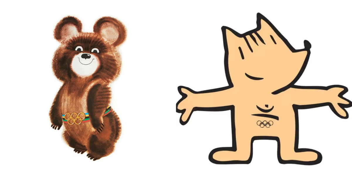 1980年莫斯科奧運的「米莎」、1992年巴塞隆納奧運的「科比」