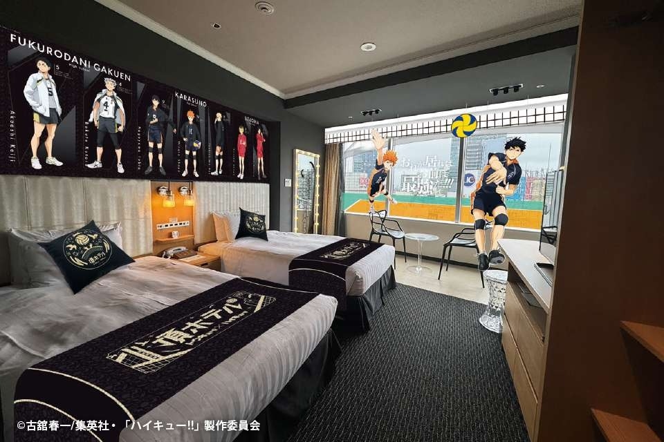 東京《排球少年》主題飯店套房內部