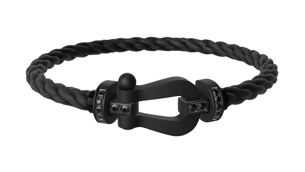 FRED Force 10 系列手鍊,黑色鈦金鑲嵌黑色鑽石,NT$84,700