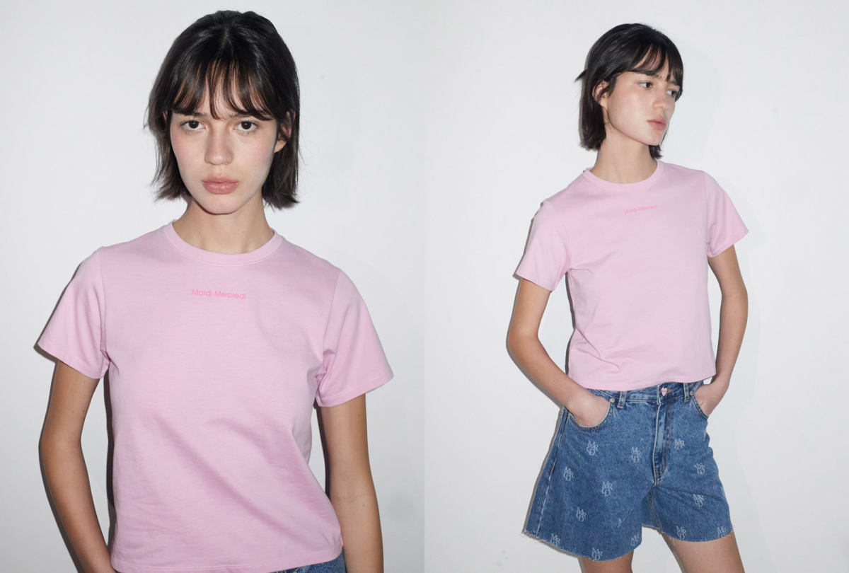 MARDI MERCREDI 基本款短TEE 粉色 經典LOGO SLIM TSHIRT LOGO ESSENTIAL