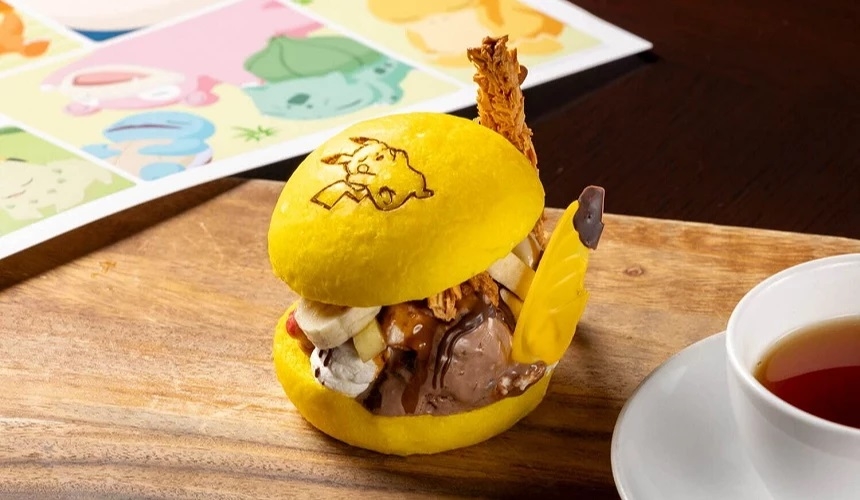 閃電黃「皮卡丘甜點漢堡」甜蜜融化人心。
