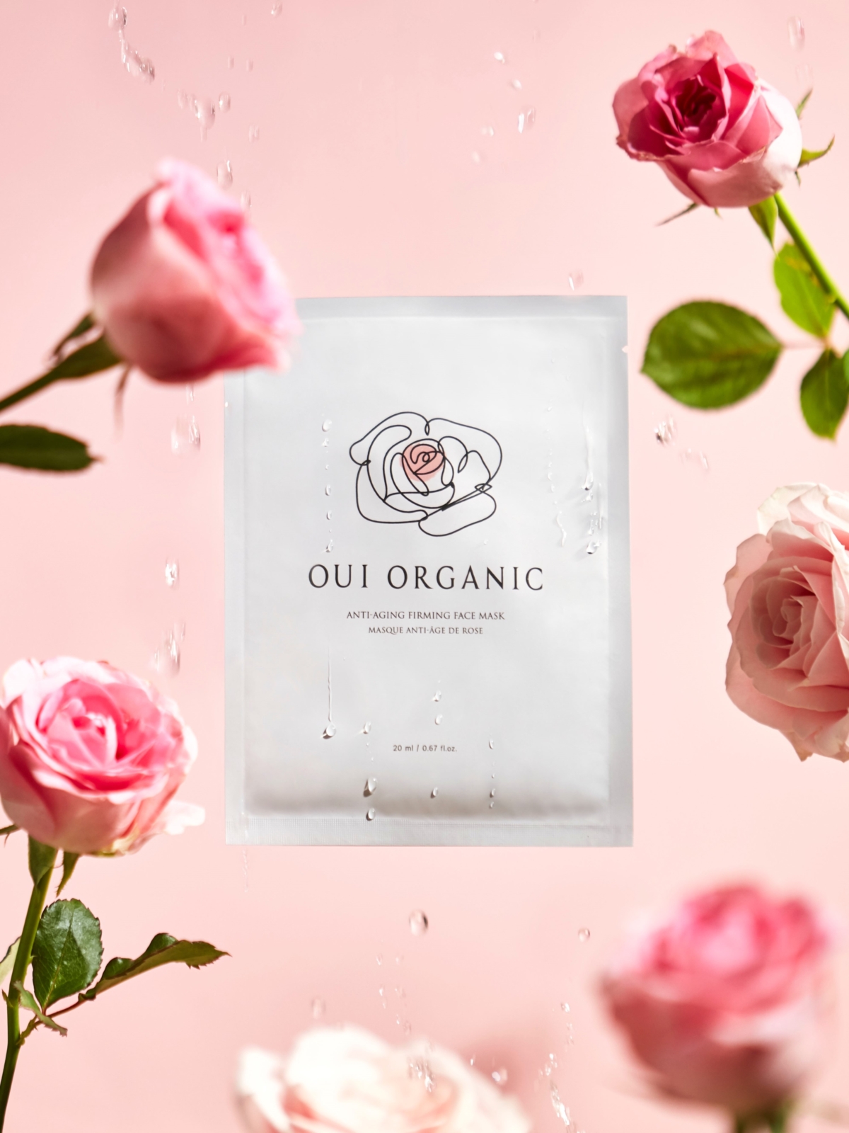 唯有機 OUI ORGANIC玫瑰精萃煥顏保濕面膜,NT$1,750(10入)