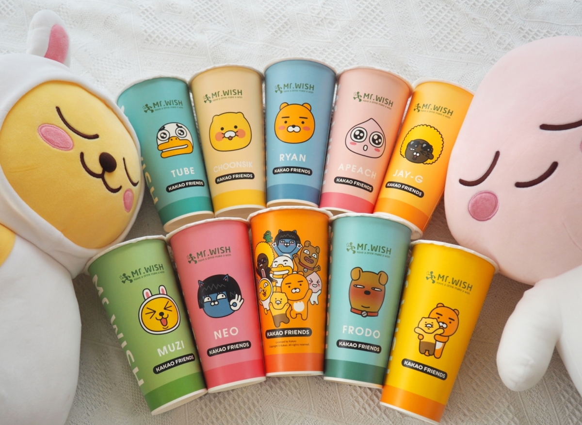 Mr.Wish10款紙杯變身Kakao Friends萌萌杯!