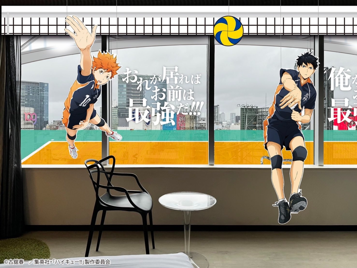 東京《排球少年》主題飯店套房窗戶