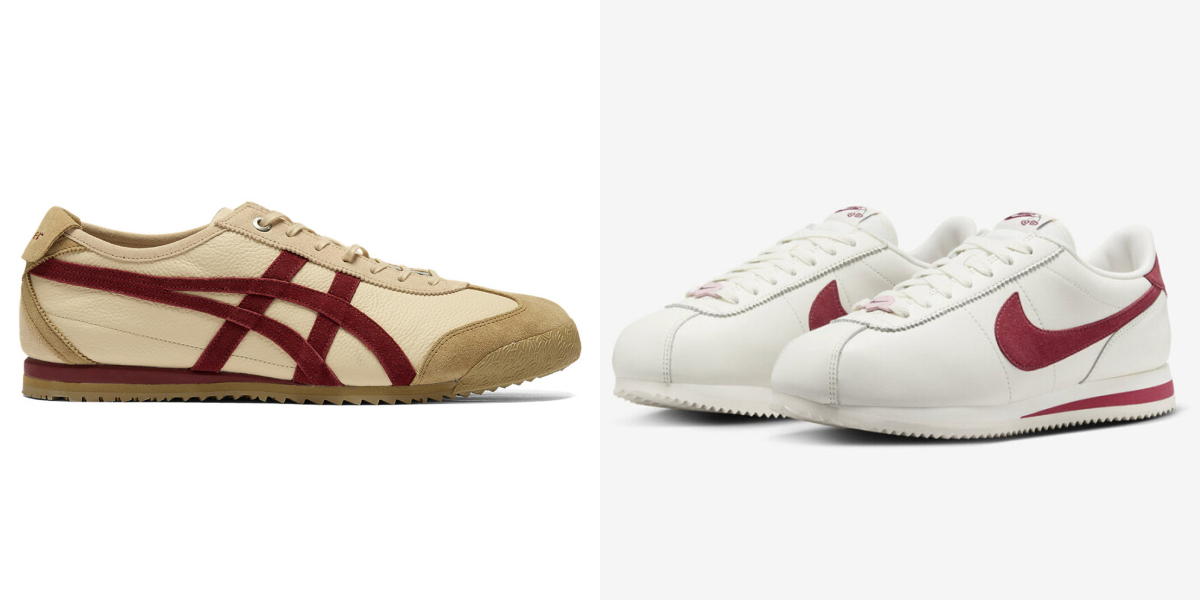Onitsuka Tiger Onitsuka Tiger鬼塚虎-米底深紅麂皮虎爪紋 MEXICO 66 SD(1183C015-202)、 NIKE 耐吉 W Cortez SE 女 休閒鞋(FZ5167-133)