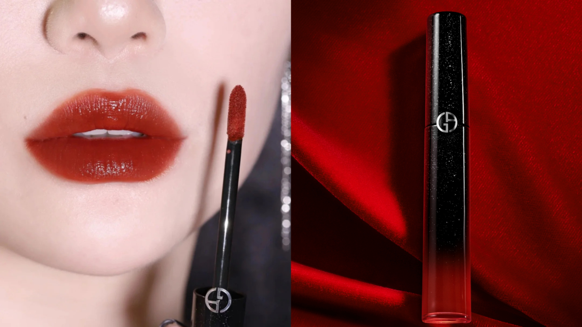 Armani Beauty「奢華絲絨訂製唇萃 夜幕星燦系列」#405I 縱情深紅|NT$1,550 (Photo from Armani Beauty &小紅書)