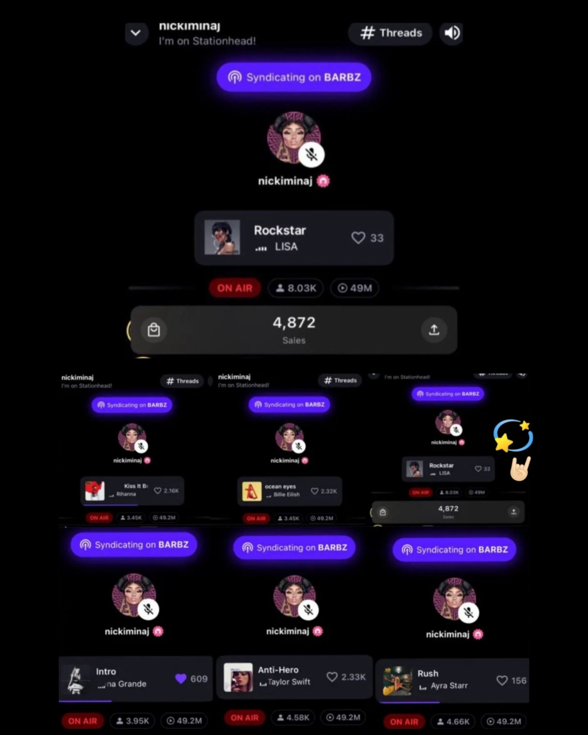 妮姬·米娜Stationhead頁面多了Lisa新歌。