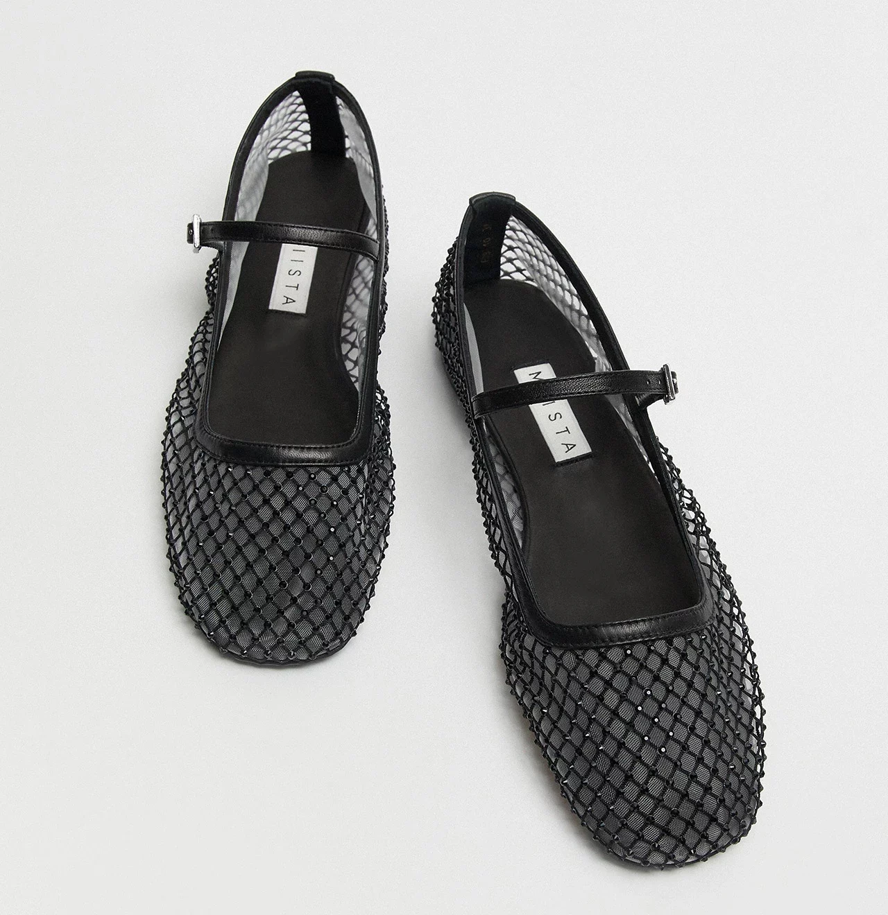 Miista 黑色網眼芭蕾舞鞋,NT$ 11,370