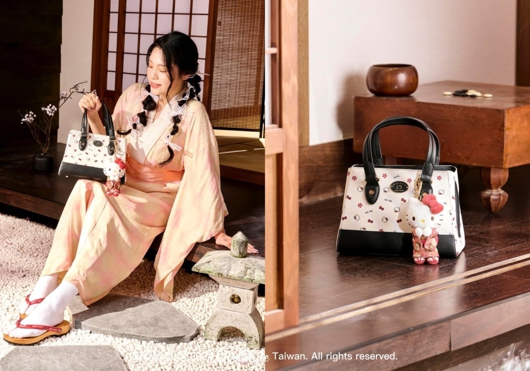 Kitty的招牌大頭和蝴蝶結點綴包身，萌趣不失優雅