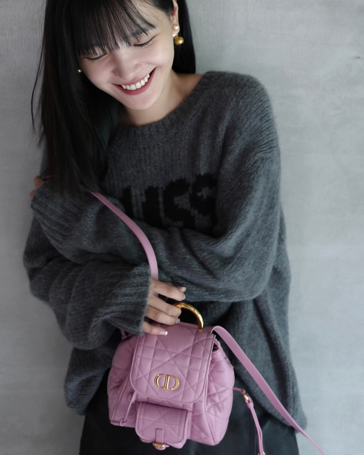 吳子霏 in Dior Caro Backpack 