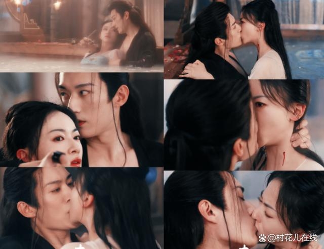 吳謹言、劉學義在《春花焰》首集上演鴛鴦浴激吻。