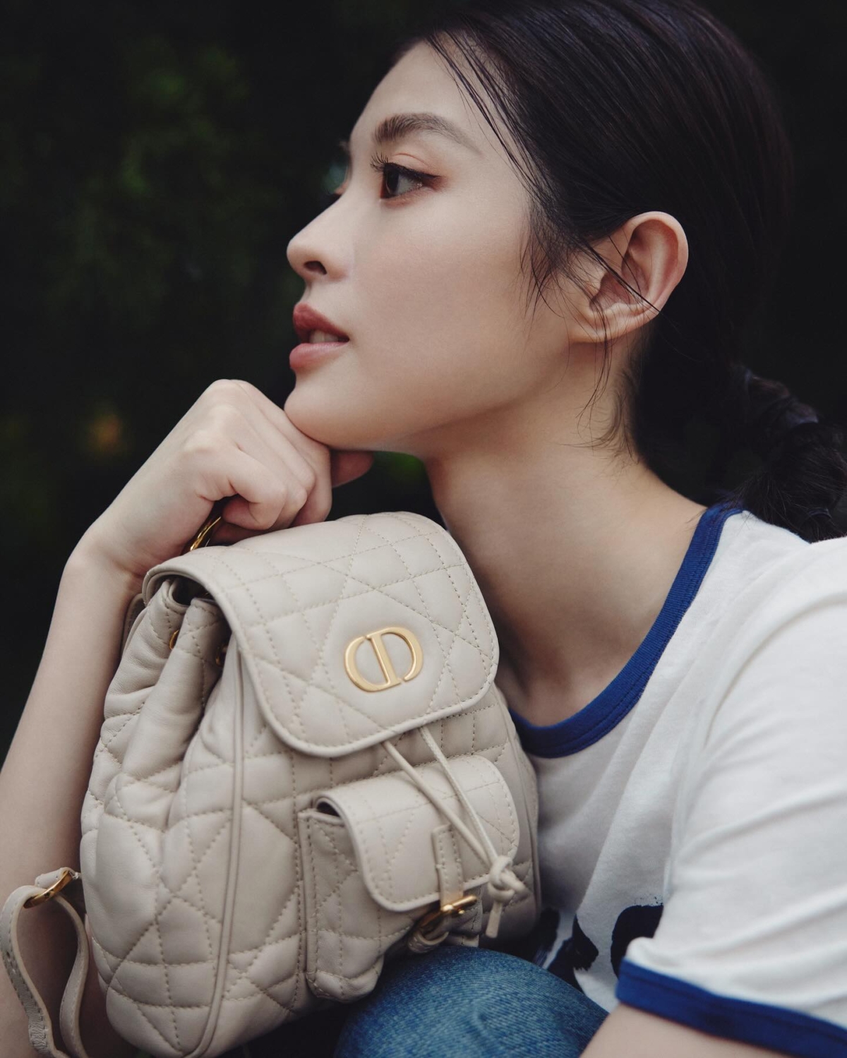 詹子萱 in Dior Caro Backpack 