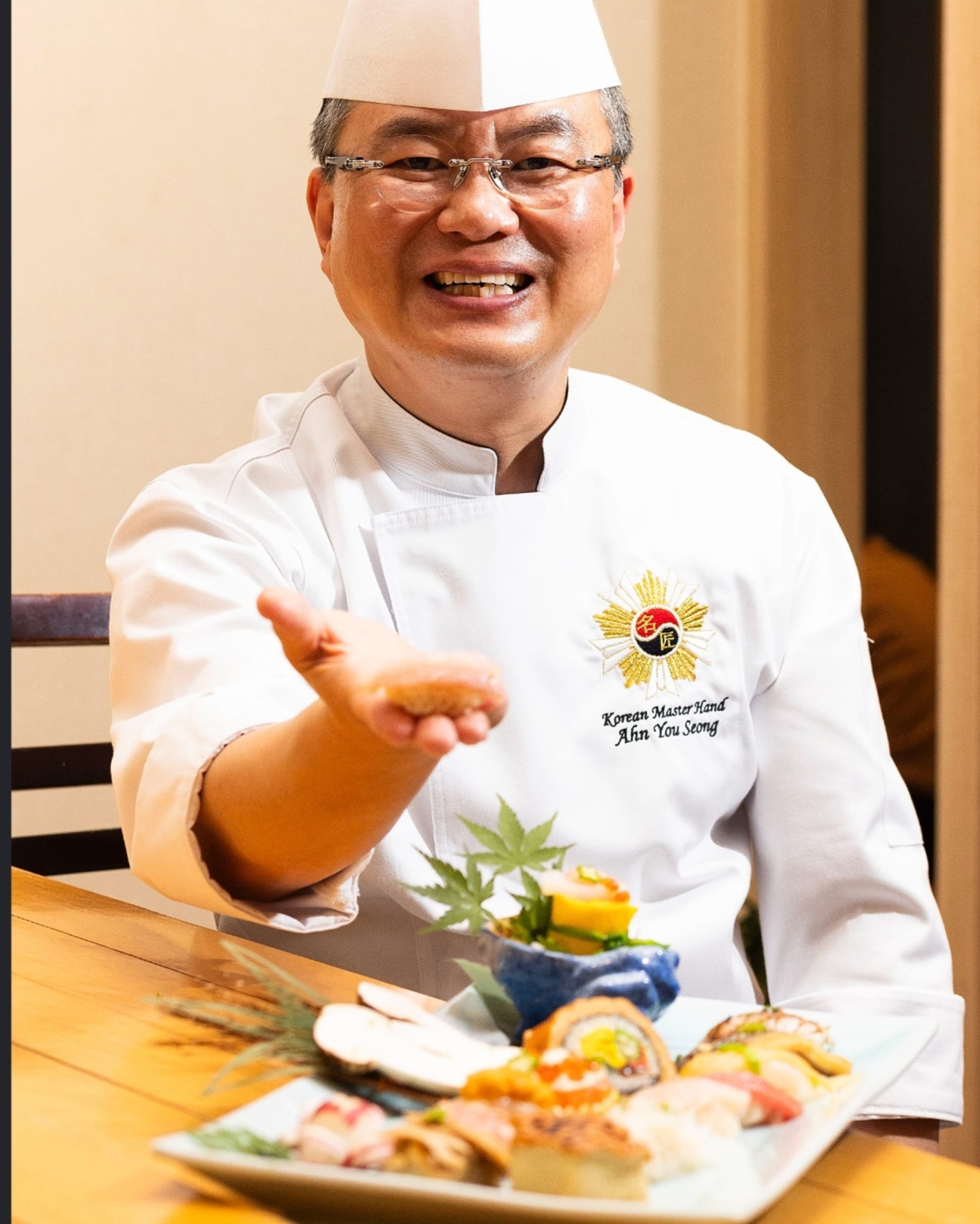 安惟鍟擅長日料,精湛手藝獲得南韓4代總統認證。