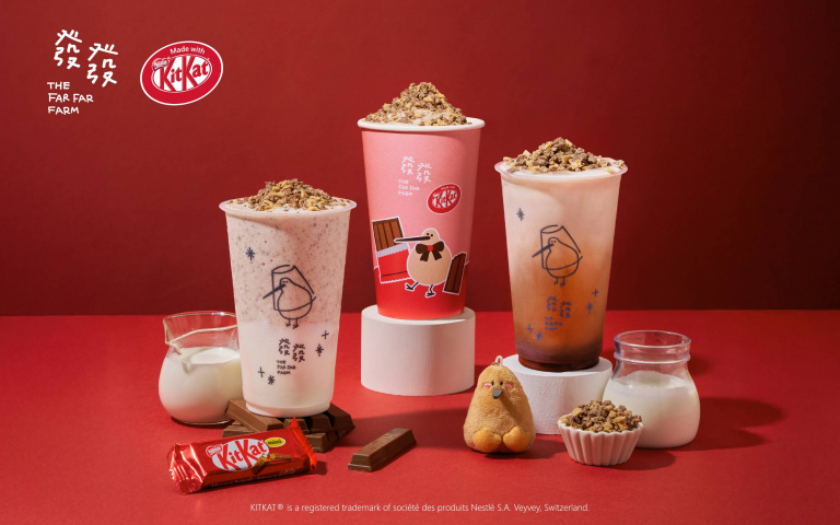 發發X KitKat聯名巧克力系列飲風靡手搖界。